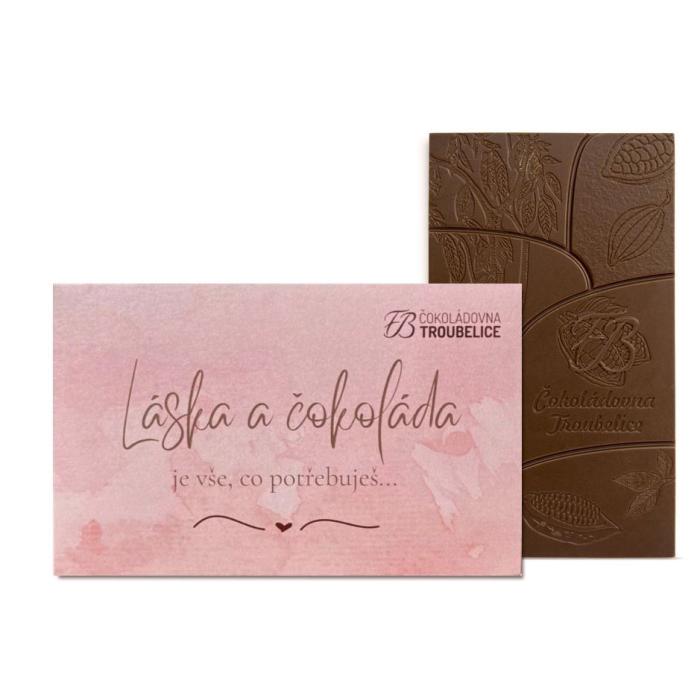 Čokoláda mléčná 51% "Láska a čokoláda" 45g